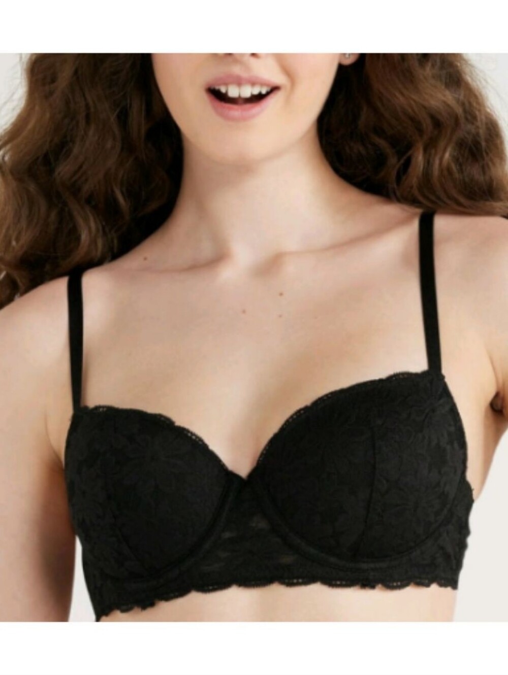 All-Over Lace Balconette Bra